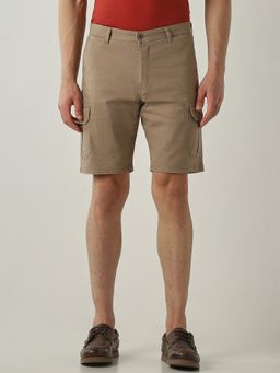Reid & Taylor - Khaki Regular Fit Cotton Shorts