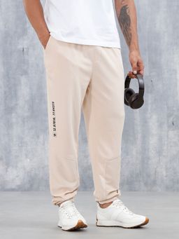 WROGN - Men Beige Casual Relaxed Fit Knit Jogger