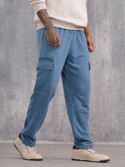 WROGN - Men Blue Comfort Fit Trackpants