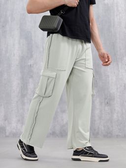 WROGN - Men Green Casual Raw Edged Cargo