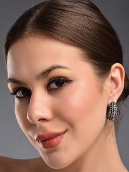 REENISAA - Petal Glow Hoop Pink Earrings