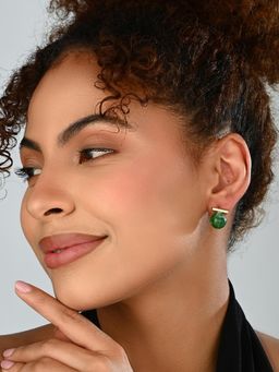 REENISAA - Emerald Dew Drops Green Earrings