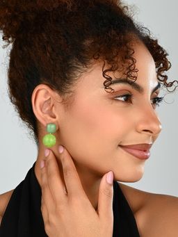 REENISAA - Forest Glow Minimal Drops Green Earrings