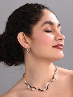 REENISAA - Mocha Flow Multicolor Necklace with Earrings