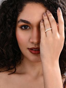 REENISAA - Pearl Crest Adjustable White Ring