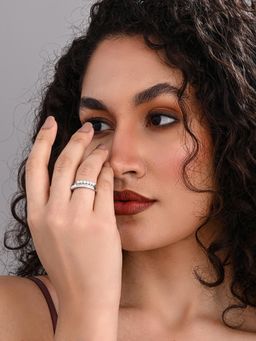 REENISAA - Pearl Crest Adjustable White Ring