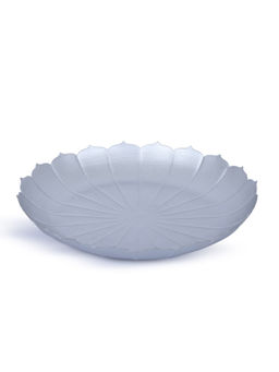 HomeTown - Nelumbra Iron Lotus Platter In Silver