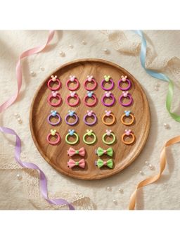 Ribbon Candy - Assorted Rubber Bands & Matching Alligator Clips - Multi-color