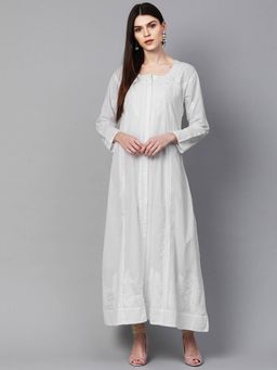 ADA - White Embroidered Kurta (XS) (A100418)