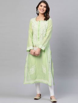 ADA - Green Embroidered Kurta (XS) (A411169)