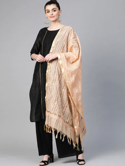ADA - Beige Embroidered Dupatta (A511139)