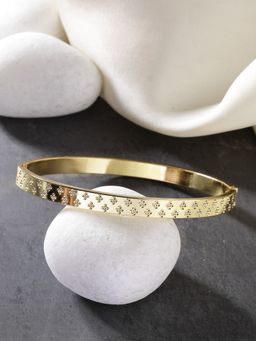 NVR - Men Gold Plated Stainless Steel Kada Bracelet