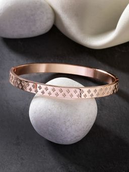 NVR - Men Rose Gold Stainless Steel Kada Bracelet