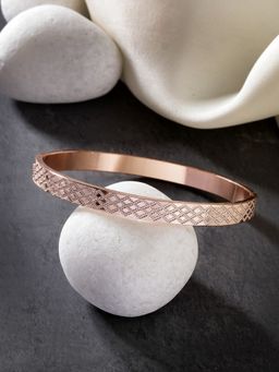 NVR - Men Rose Gold Stainless Steel Kada Bracelet