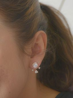 LuxeVogue - 925 Sterling Silver 18K Rose Gold Plated Luxe Wraparound Earrings