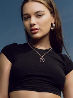 LuxeVogue - 925 Sterling Silver 18K Rose Gold Plated Dancing Necklace