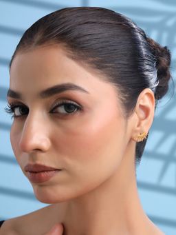 Yellow Chimes - Gold Plated Stud Earrings