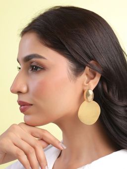 Yellow Chimes - Gold Plated Drop Earrings