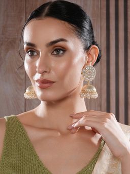 Aatmana - Gold Plated Dome Shaped Jhumkhas