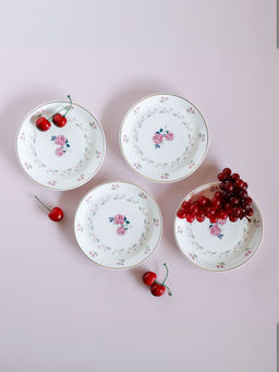 CLAY CRAFT - Fine Ceramic Urmi Snack Plates (Set Of 4)