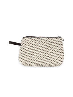 Anekaant - Off White Classy Cotton Matte Makeup Pouch