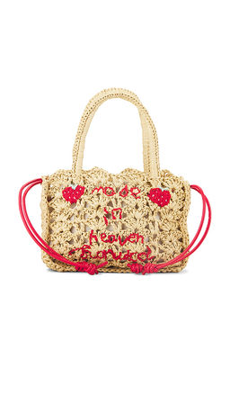 FIORUCCI - Made in Heaven Strawberry Raffia Mini Bag