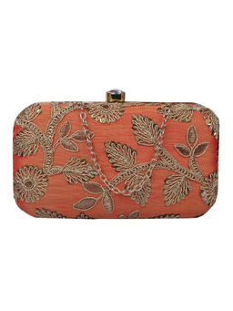 Anekaant - Ethnic Orange Evening Clutch Bag