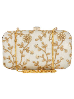 Anekaant - Minaudiere White Evening Clutch Bag