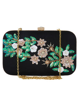 Anekaant - Minaudiere Black And Multicoloured Evening Clutch Bag