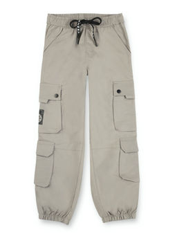 Gini & Jony - Boys Grey Graphic Print Cotton Elasticated Joggers