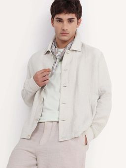 Rare Rabbit - Off White Button Regular Fit Shacket