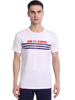 AM SWAN - Mens Graphic White T-shirt