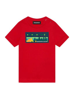 Dsquared2 - Baby Boys Red Logo-Print T-Shirts