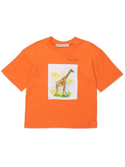 Marni - Orange Graphic Half Sleeves T-Shirts