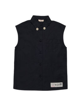 N21 - Black Solid Collar Shirts