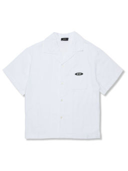 N21 - White Solid Half Sleeves Shirt
