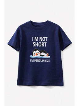 AWW HUNNIE - Cotton Half Sleeves Printed T-Shirt - Blue