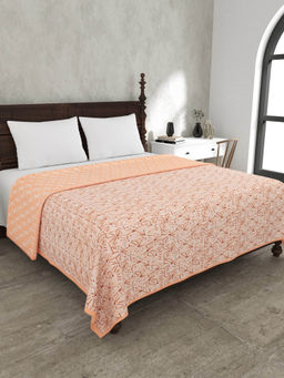 JAIPUR FABRIC - Geometricity Peach Double Bed Dohar Blanket (Queen)