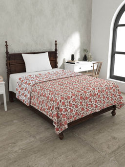 JAIPUR FABRIC - Pink Butterflies Pure Cotton Single Bed Dohar