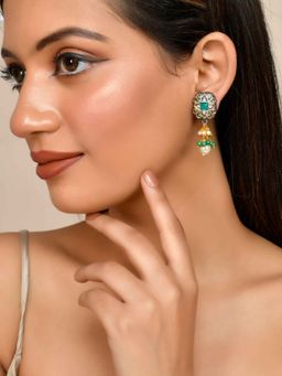 Silvermerc Designs - Gold Plated Handcrafted Pearl Drop Earrings for Women