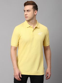 Beverly Hills Polo Club - Core Plaited Collar & Cuff Polo Yellow