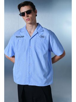 Bonkers Corner - Heaven Made 1986 Striped Men's Blue Shirt