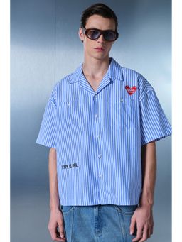 Bonkers Corner - Striped Men's Blue Shirt