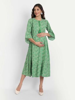 Aaruvi Ruchi Verma - Green Maternity Dress