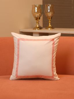 Crown of Poppies - Sunlit Mandala Embroidered Cushion Cover Multi-Color (16x16 Inches)