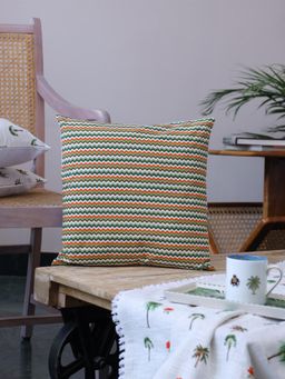 Crown of Poppies - Desert Palm Oasis Cushion Cover Multi-Color (16x16 Inches)