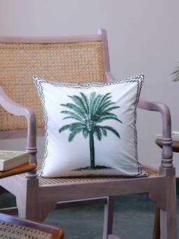 Crown of Poppies - Palm Serenity Cushion Cover Multi-Color (Pack of 6) (16x16 Inches)