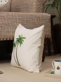 Crown of Poppies - The Palm & Desert Safari Cushion Cover Multi-Color (16x16 Inches)