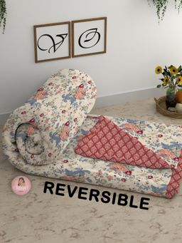 CHHAVI INDIA - Floral Printed Comforter 300 Gsm Soft & Cozy Reversible Bedding (Double)
