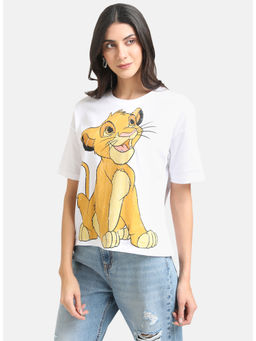 Kazo - White Lion King Printed White Tee